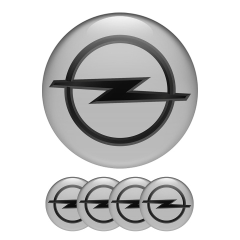 Opel Silicone Stickers Center Hub Racing 3D Gray