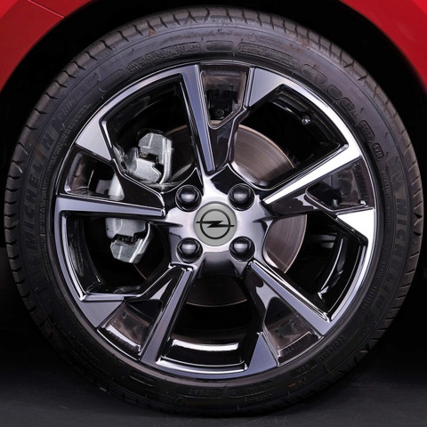 Opel Silicone Stickers Center Hub Racing 3D Gray