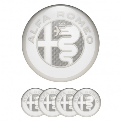 Alfa Romeo Wheel Emblems Grey Marble Logo Design