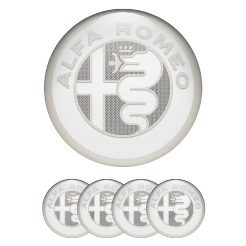 Alfa Romeo Wheel Emblems Grey Marble Logo Design