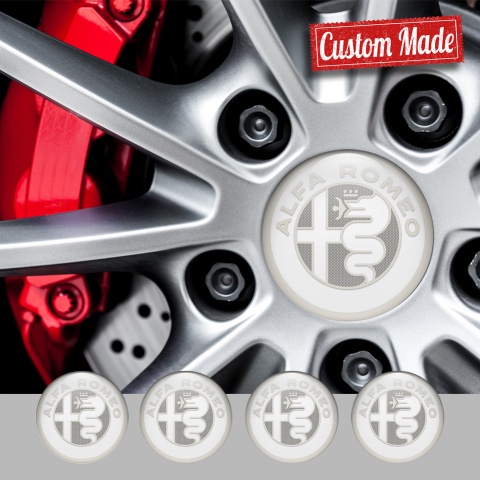 Alfa Romeo Wheel Emblems Grey Marble Logo Design