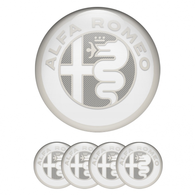 Alfa Romeo Wheel Emblems Grey Marble Logo Design