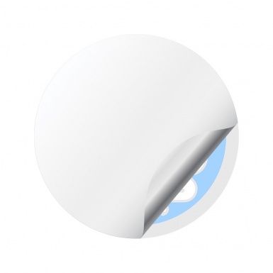 Alfa Romeo Wheel Domed Stickers Grey Sky Blue Edition