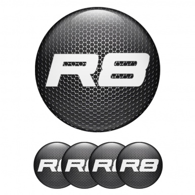 Audi R8 Wheel Emblems Dark Mesh Grey Clean Logo