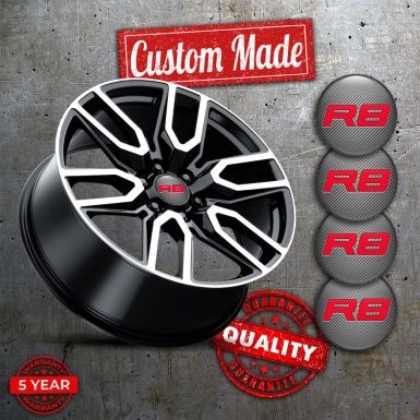 Audi R8 Silicone Stickers Carbon Red Solid Logo Edition