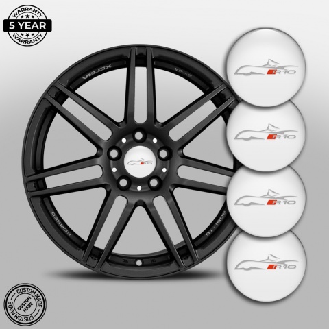 Audi R10 Wheel Emblems Dark Grey Car Silhouette Design