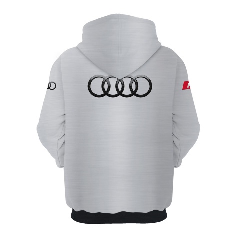 Audi RS6 Hoodie Grey Black Red Edition