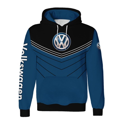 VW Das Auto Hoodie Navy Blue Black White Edition 