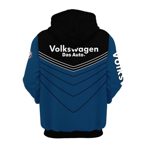 VW Das Auto Hoodie Navy Blue Black White Edition 