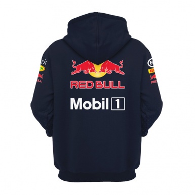 Red Bull Sweatshirt Dark Blue Red Stripes Design