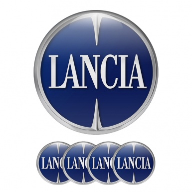 Lancia Silicone Stickers Center Hub Retro Style