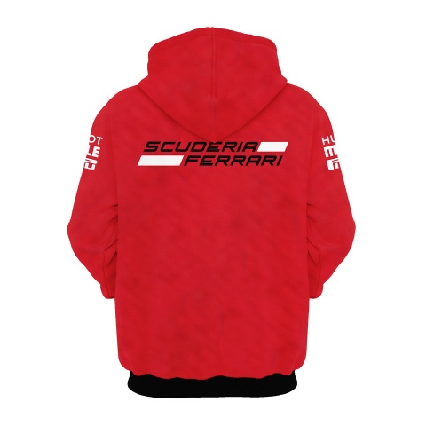 Ferrari Hoodie Charles Leclerc Bright Red Black Design