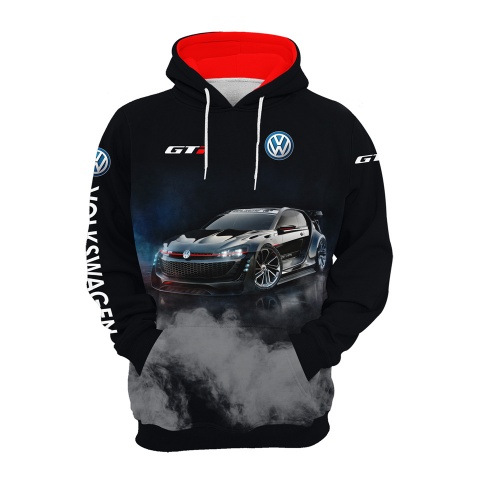 VW Golf GTI Hoodie Black Red Tuning Collage Design