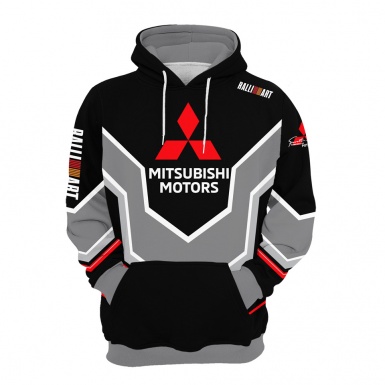 Mitsubishi Mitsubishi Hoodie Sport Mind Black Grey White Sport Edition