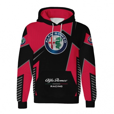 Alfa Romeo Racing Sweatshirt Black Red Color Logo Edition