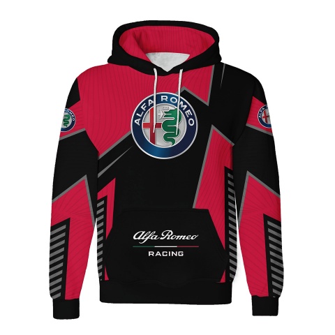 Alfa Romeo Racing Sweatshirt Black Red Color Logo Edition