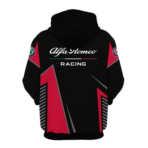 Alfa Romeo Racing Sweatshirt Black Red Color Logo Edition