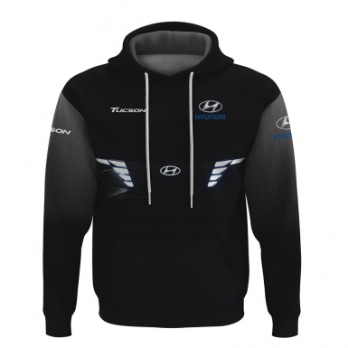 Hyundai Tucson Hoodie Black Grey Brushed Metal Design