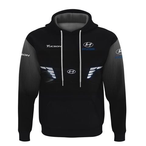 Hyundai Tucson Hoodie Black Grey Brushed Metal Design