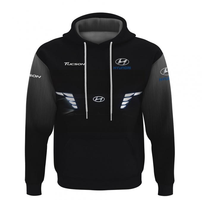Hyundai Tucson Hoodie Black Grey Brushed Metal Design