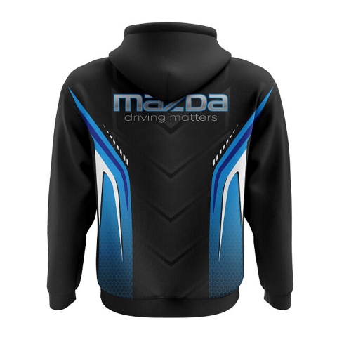 Mazda Sweatshirt Black Blue Fast Lane Design