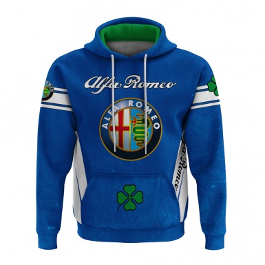 Alfa Romeo Sweatshirt Blue White Green Clover Design