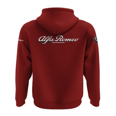 Alfa Romeo Hoodie Dark Red White Classic Logo