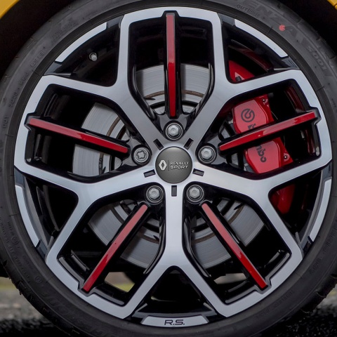 Renault Wheel Center Cap Domed Stickers Tuning Carbon