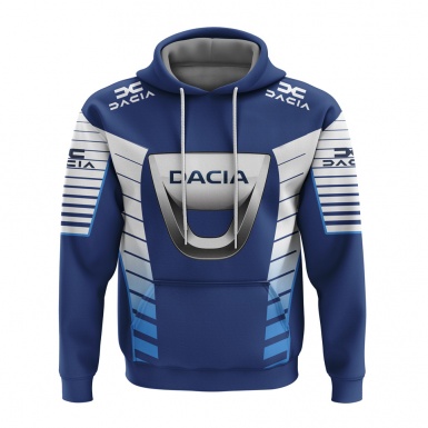 Dacia Sweatshirt Blue White Stripes Logo Edition