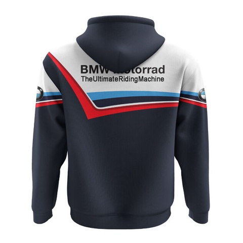 BMW Motorrad Hoodie Dark Blue White Red Edition