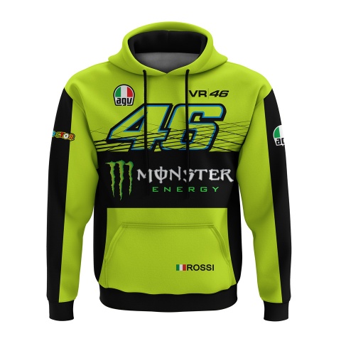 AGV VR46 Hoodie Valentino Rossi Lime Black Edition