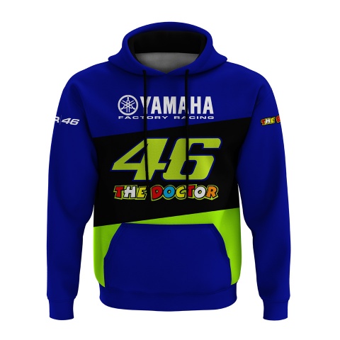 Yamaha Hoodie Valentino Rossi The Doctor Blue Lime Edition