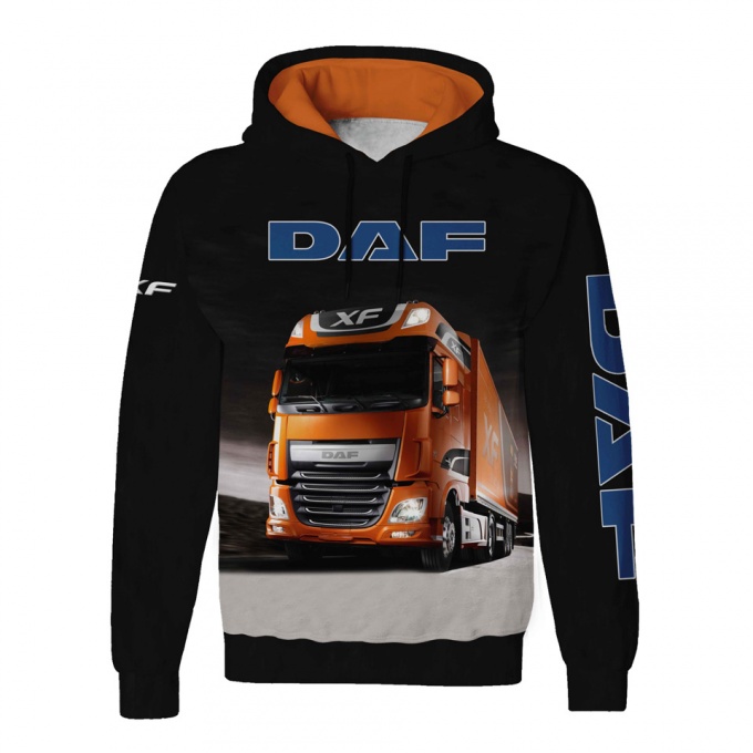DAF XF Sweatshirt Black Orange Truck Collage