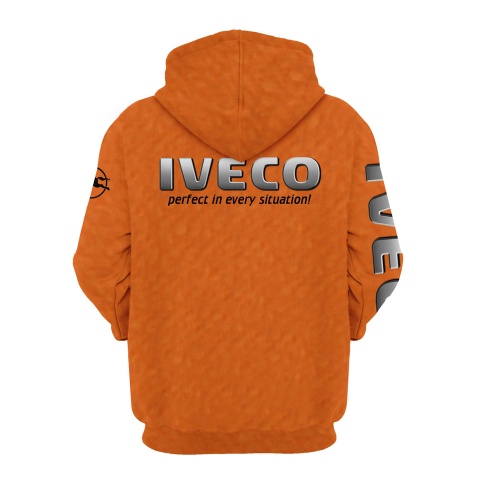 Iveco Sweatshirt Orange White Perfect In Every Situation Slogan