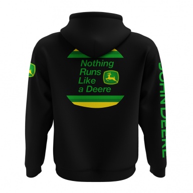 John Deere Deere Hoodie Black Forest Green Tractor Collage Edition