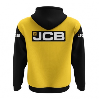 JCB Hoodie Yellow Black Tractor Collage Edition