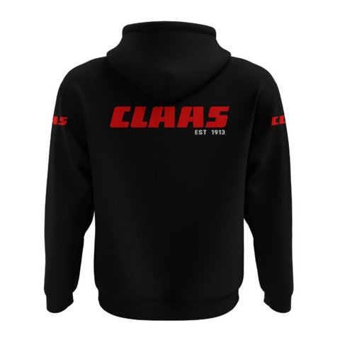 Claas Sweatshirt Black Red Green Tractor Collage Design
