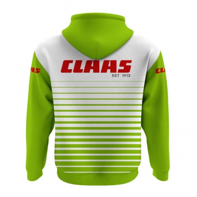 Claas Sweatshirt Lime Green White Red Design