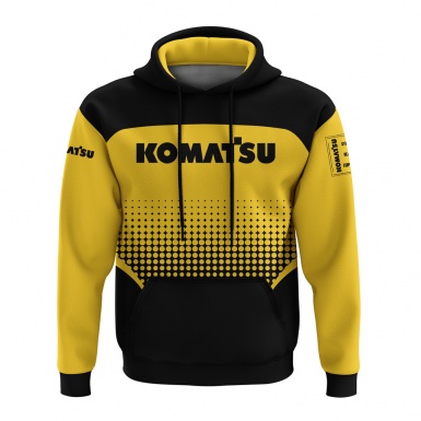 Komatsu Sweatshirt Black Yellow Halftone Design Edition