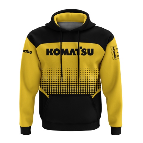 Komatsu Sweatshirt Black Yellow Halftone Design Edition