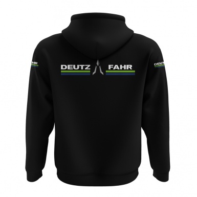 Deutz Fahr Hoodie Black Green Tractor Night Collage Design