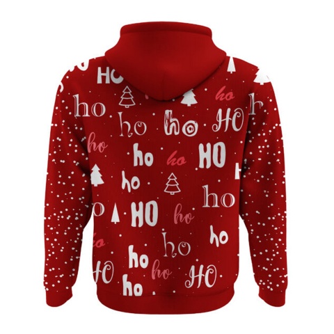 Holidays Sweatshirt Merry Christmas Red Deer Snowflakes Print