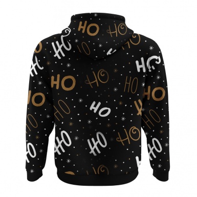 Holidays Sweatshirt Black Merry Christmas Santa Claus Print