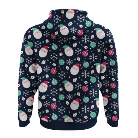 Holidays Sweatshirt Merry Christmas Santa Claus Tree Design