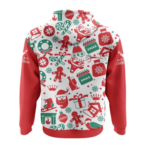 Holidays Sweatshirt White Red Gingerbread Cookies Christmas Theme