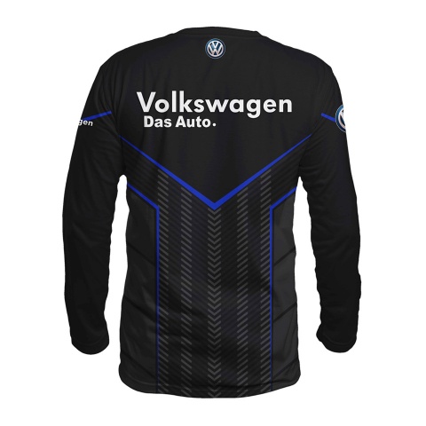 VW Long Sleeve T-Shirt Black Blue Grey Lines Edition