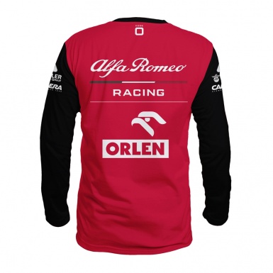 Alfa Romeo Long Sleeve Red White Black Sleeves Design