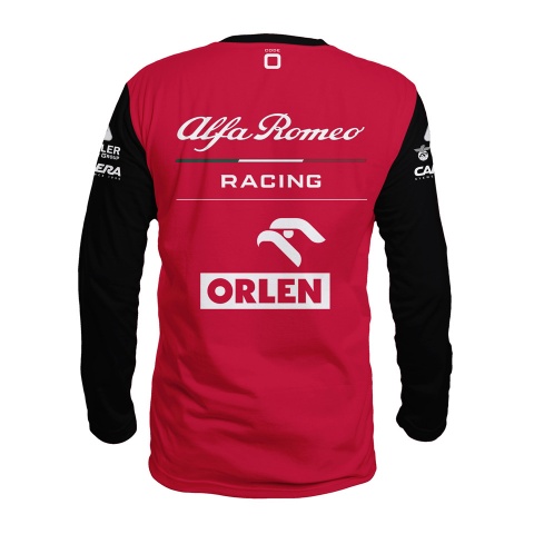 Alfa Romeo Long Sleeve Red White Black Sleeves Design