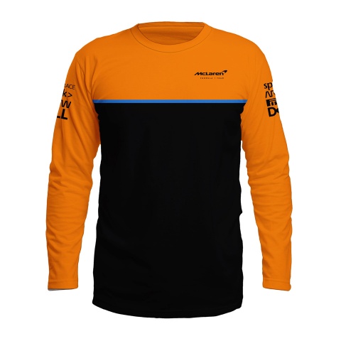 Mclaren McLaren Long Sleeve T-Shirt Orange Black Formula 1 Team