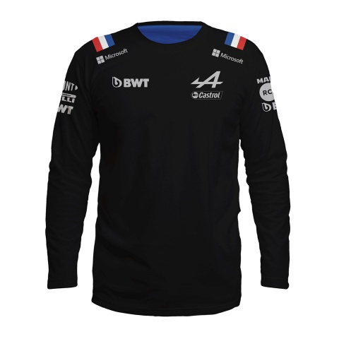 Alpine F1 Team Long Sleeve T-Shirt Black Blue Edition
